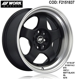 AROS # 15X8.25 8X100-114 ET0 MB 5216